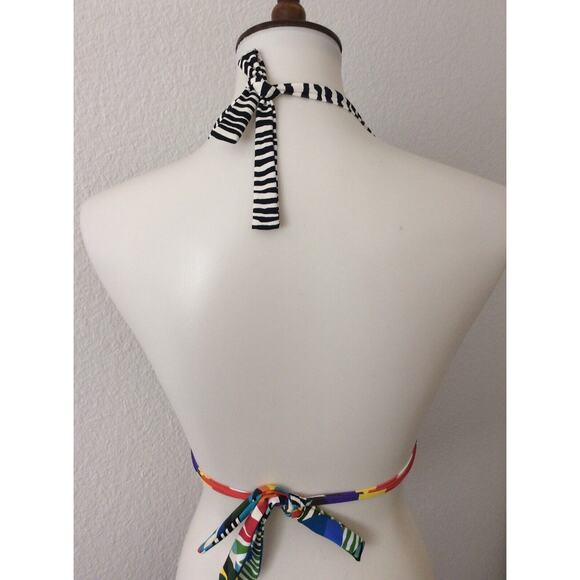 Bleu Rod Beattie Bikini Triangle Top Striped Geometric Swimwear - Picture 6 of 7